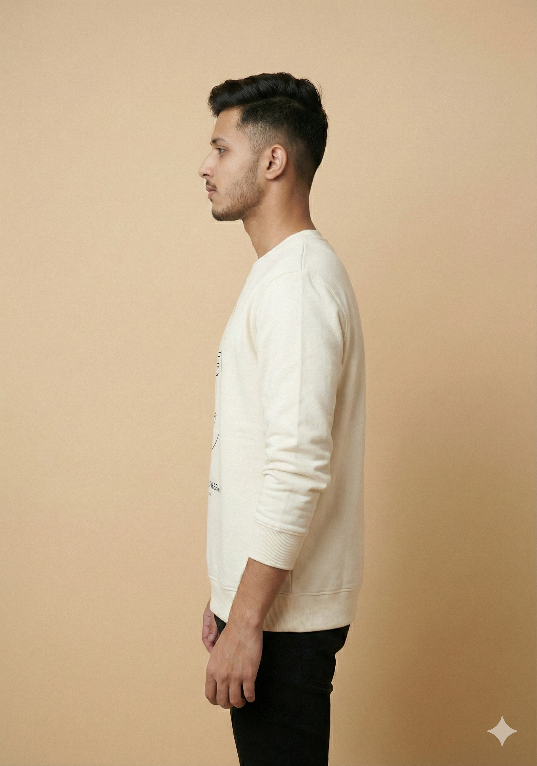 Abstract Face Line-Art Sweatshirt