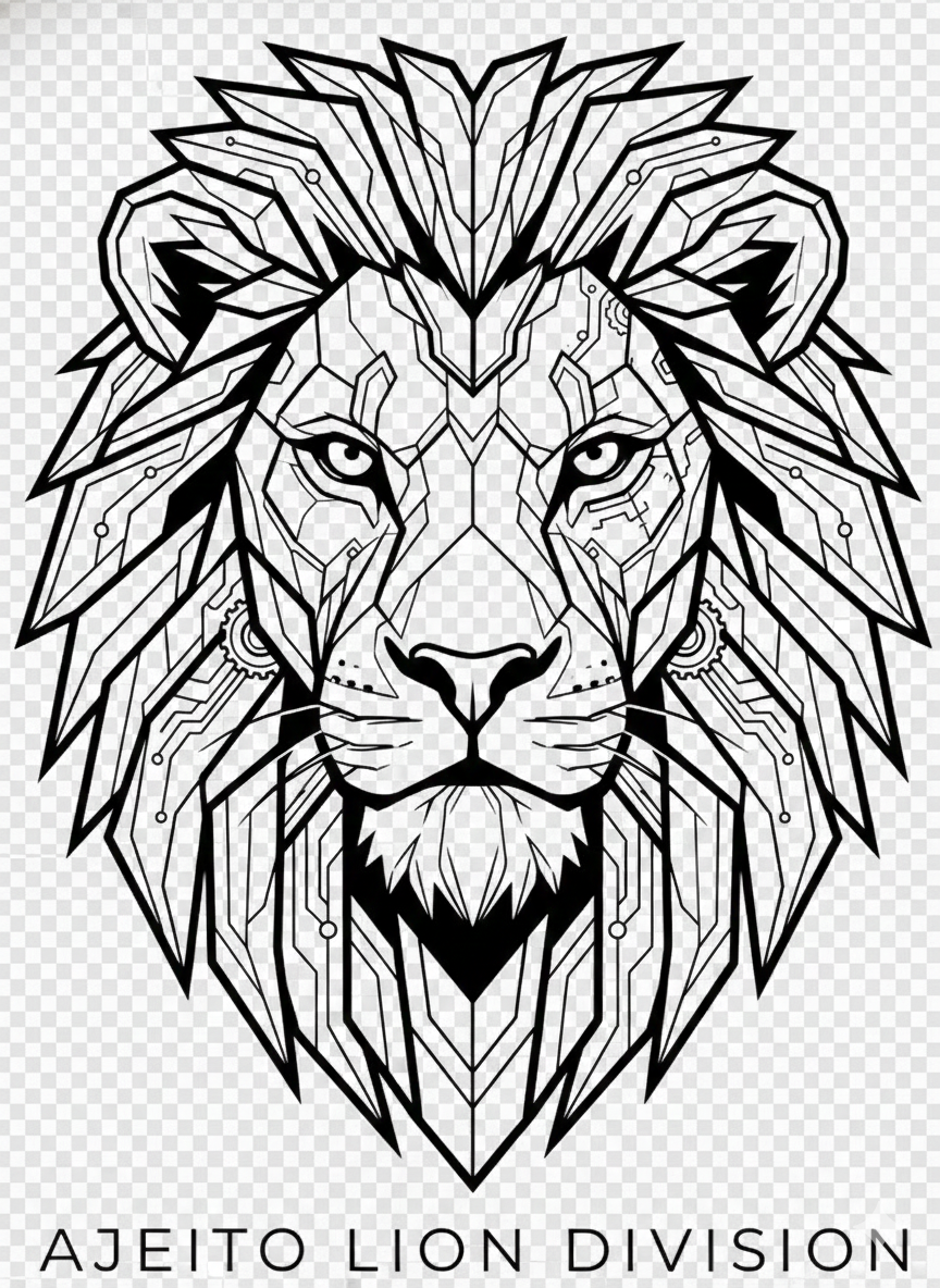 Lion Division – Premium Line Art Graphic Tee